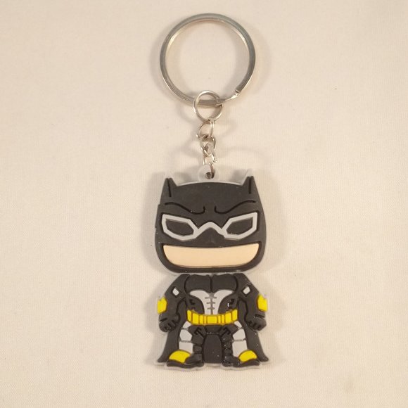 Men's Silver Chibi Doraemon Cat Robot Batman Mini Motorcross Keychain Key Ring 3 - Picture 4 of 5